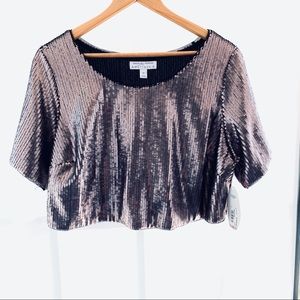 NWT Boutique Ashley Nell Tipton Sequin Crop Top 0X